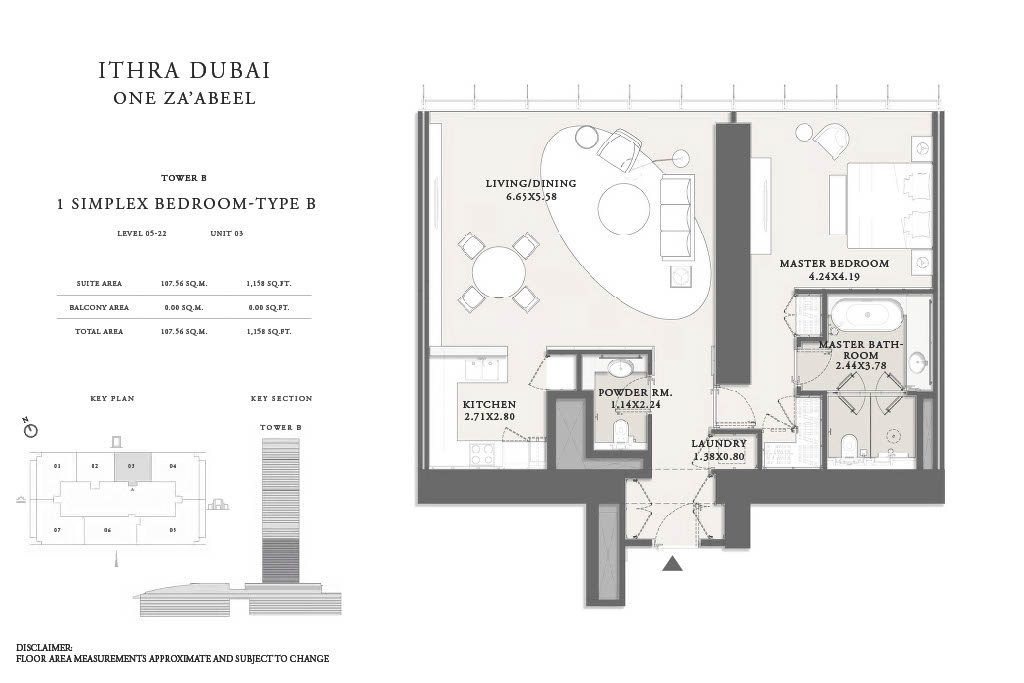 1BR One Za'abeel Residences_Floor Plans1024_10