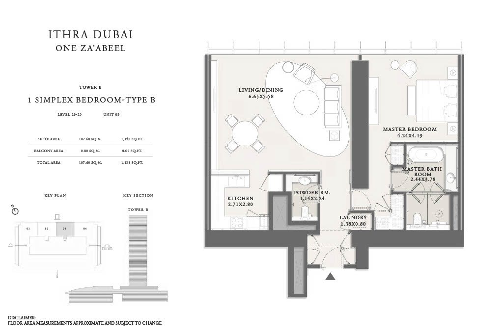 1BR One Za'abeel Residences_Floor Plans1024_18
