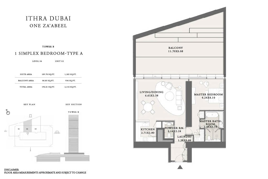 1BR One Za'abeel Residences_Floor Plans1024_5
