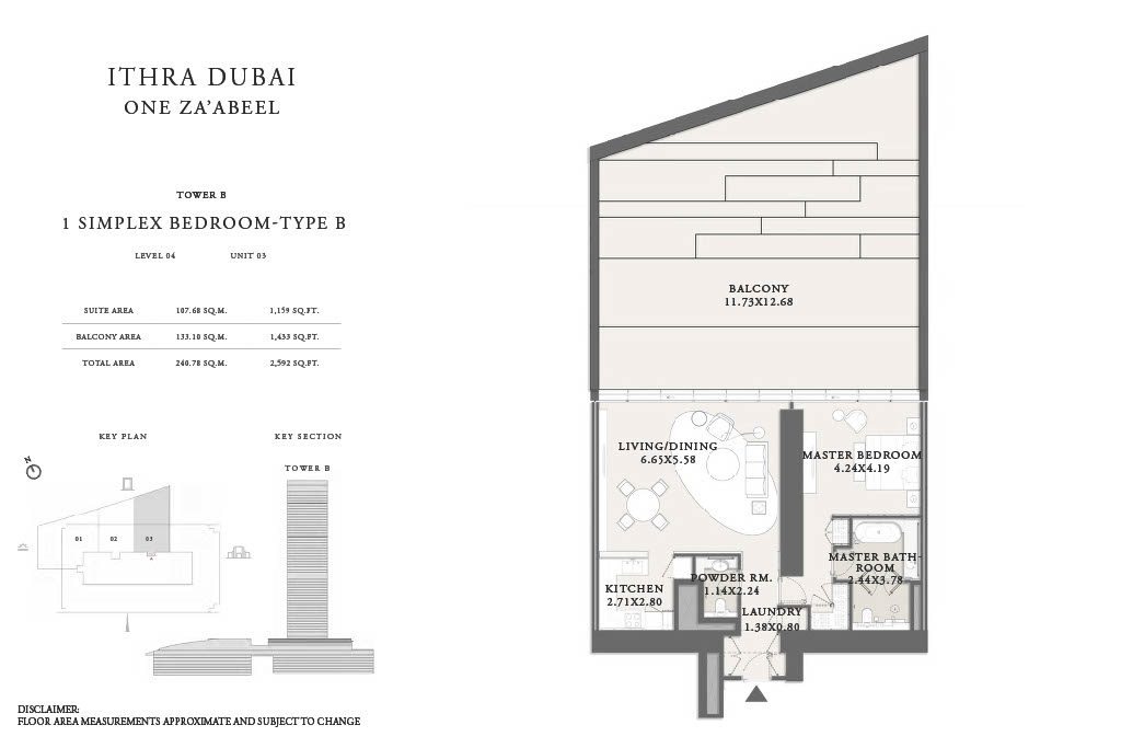 1BR One Za'abeel Residences_Floor Plans1024_6