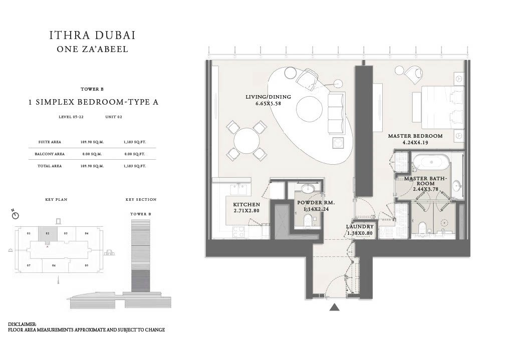 1BR One Za'abeel Residences_Floor Plans1024_9