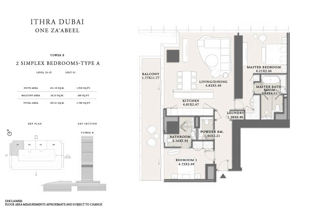 2BR One Za'abeel Residences_Floor Plans1024_16