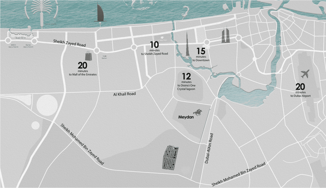Location Map for OCTA Prive - The First Elie Saab Residence